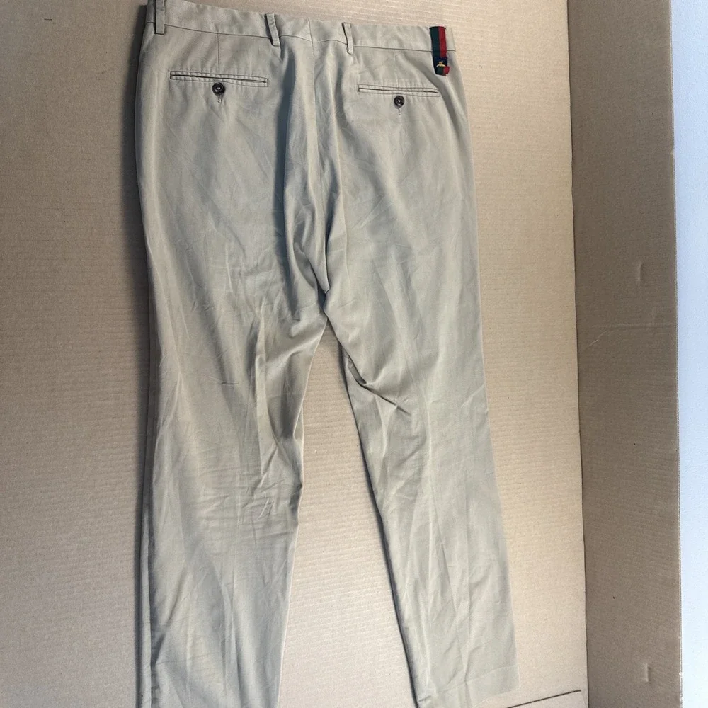 Gucci Men's Khaki Cotton Stretch Formal Pant Size 50R (34-35) 451107‎ Z43682840